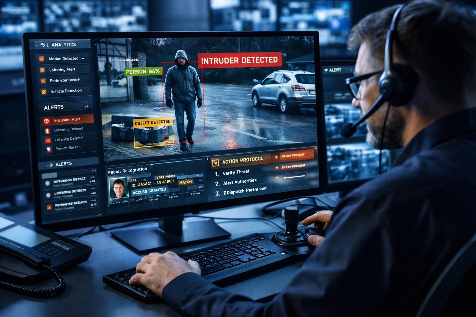 Intelligens kameratávfelügyelet